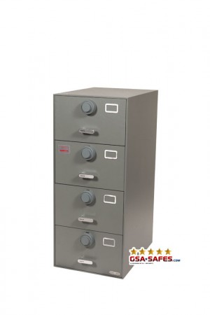 7110-01-012-8741ML | Hamilton Products Class 5, 4 Drawer Multi Lock File Cabinet, Parchment